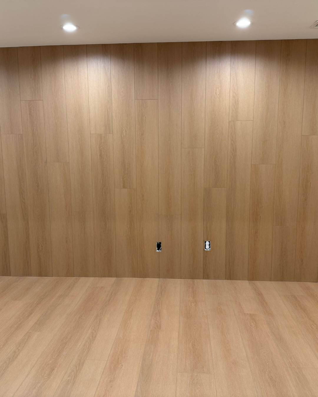 Custom LVP on wall for Nashville Flooring Project