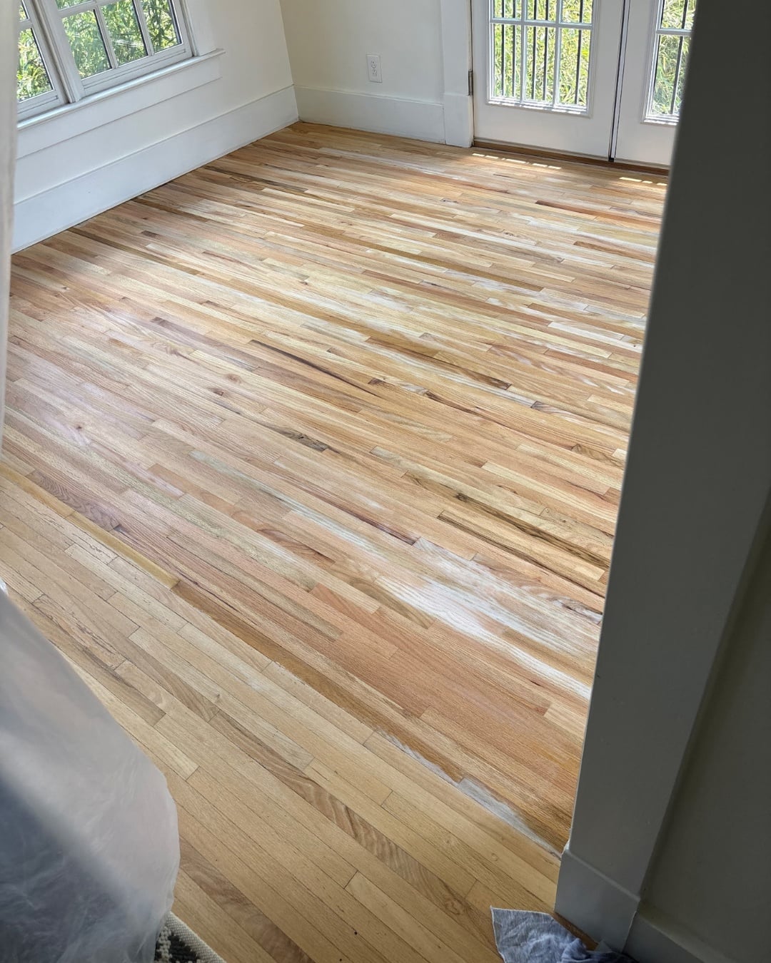 Finished hardwood flooring installed over a properly prepared subfloor in a Nashville home