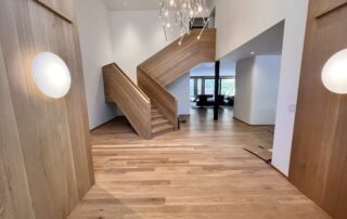 Finished hardwood flooring installation